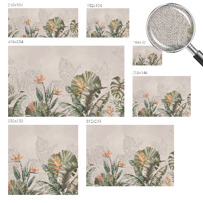 Samolepilna fototapeta za dnevno sobo Tropsko cvetje