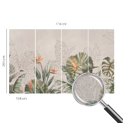 Samolepilna fototapeta za dnevno sobo Tropsko cvetje