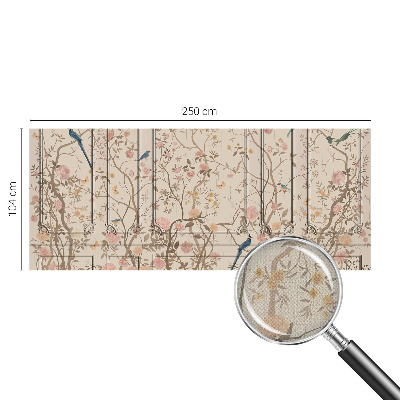 Samolepilna fototapeta za spalnico Ptice in rože