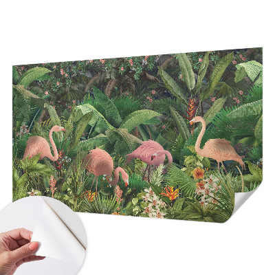 Fototapeta za otroško sobo z motivom rožnatih flamingov