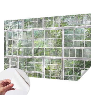 3D fototapeta z zelenim motivom gozda