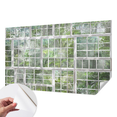 3D fototapeta z zelenim motivom gozda