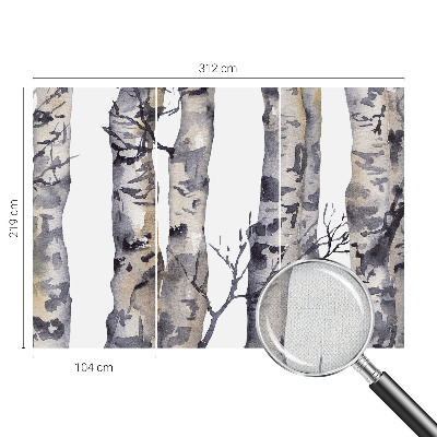 Samolepilna fototapeta za dnevno sobo Aspen gozd