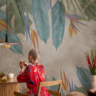 Samolepilna fototapeta za spalnico Tropsko cvetje