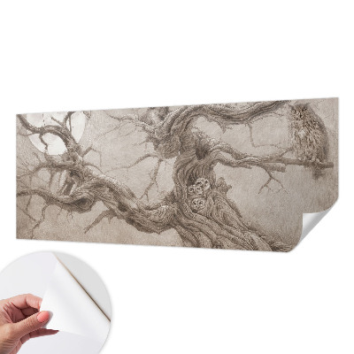 Fototapeta za otroško sobo z motivom nočnih ptic