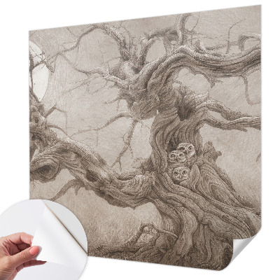 Fototapeta za otroško sobo z motivom nočnih ptic