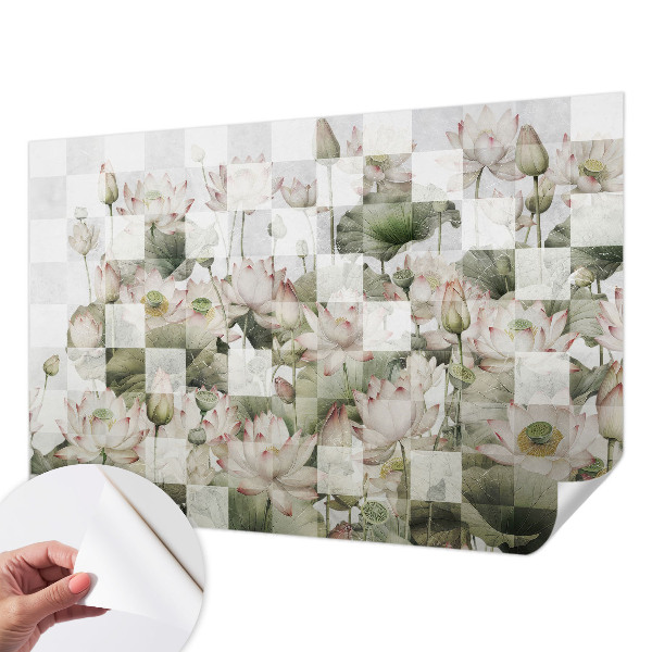 Samolepilna fototapeta z vzorcem lotosa