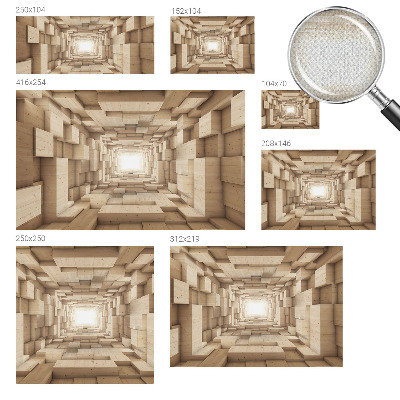 3D fototapeta z motivom lesenega tunela