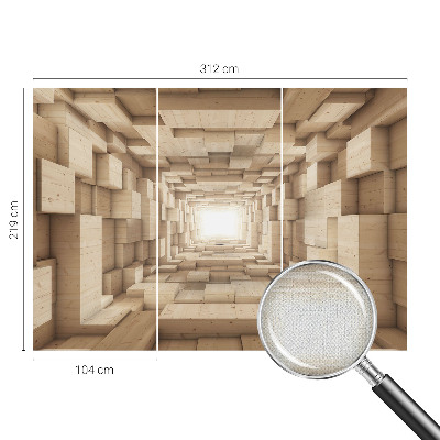 3D fototapeta z motivom lesenega tunela