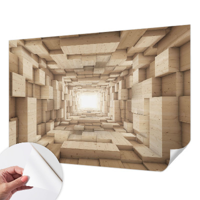 3D fototapeta z motivom lesenega tunela