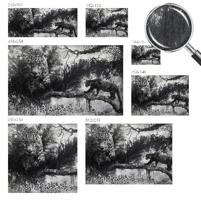 Samolepilna fototapeta za spalnico z abstraktnim motivom leopardov