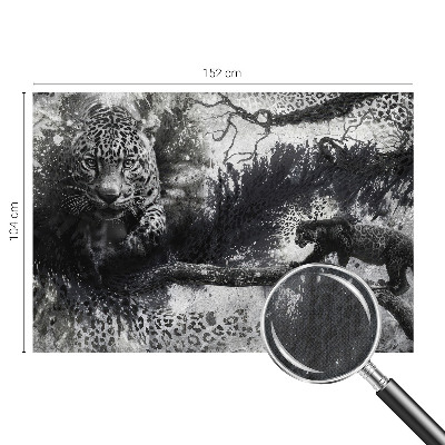 Samolepilna fototapeta za spalnico Abstraktni leopardi