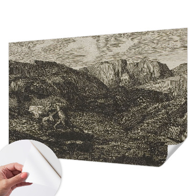 Otroška fototapeta z motivom gorskega potovanja