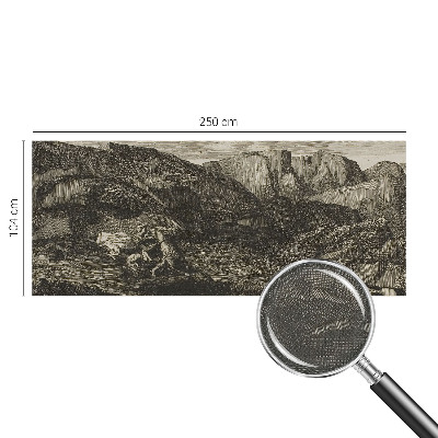 Otroška fototapeta z motivom gorskega potovanja