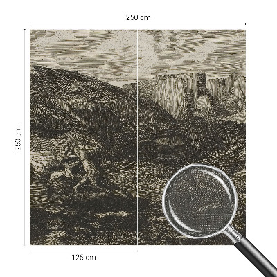 Otroška fototapeta z motivom gorskega potovanja
