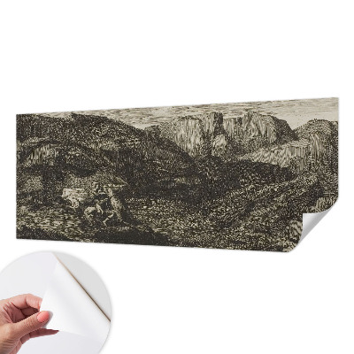 Otroška fototapeta z motivom gorskega potovanja