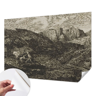 Otroška fototapeta z motivom gorskega potovanja