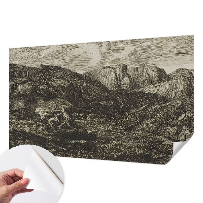 Otroška fototapeta z motivom gorskega potovanja