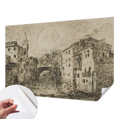 Samolepilna fototapeta z motivom mestne panorame