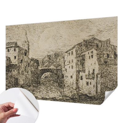 Samolepilna fototapeta z motivom mestne panorame