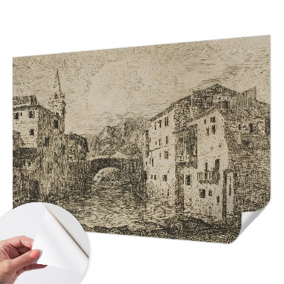 Samolepilna fototapeta z motivom mestne panorame