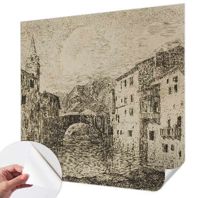 Samolepilna fototapeta z motivom mestne panorame