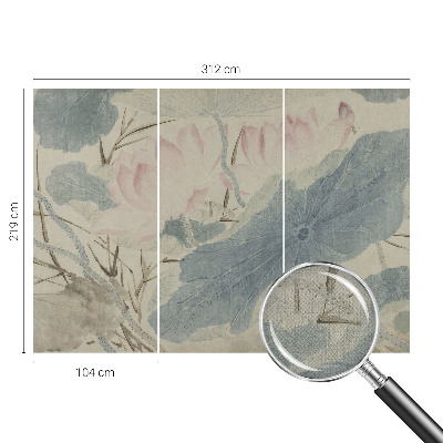 Samolepilna fototapeta za dnevno sobo Lotosovi listi