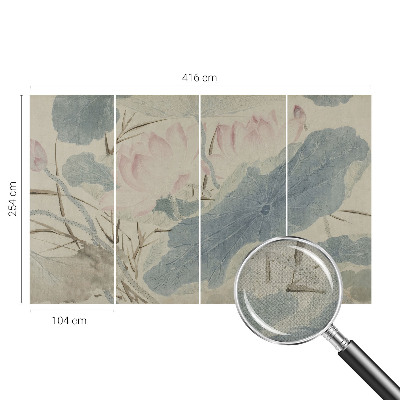 Samolepilna fototapeta za dnevno sobo Lotosovi listi