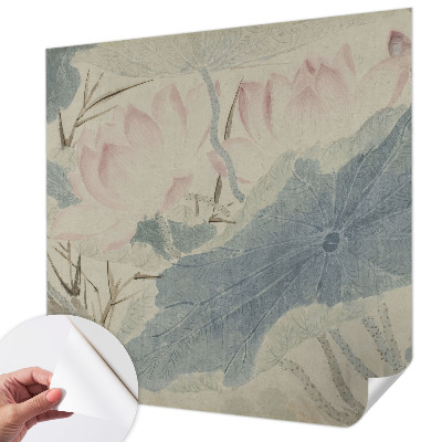 Samolepilna fototapeta za dnevno sobo Lotosovi listi