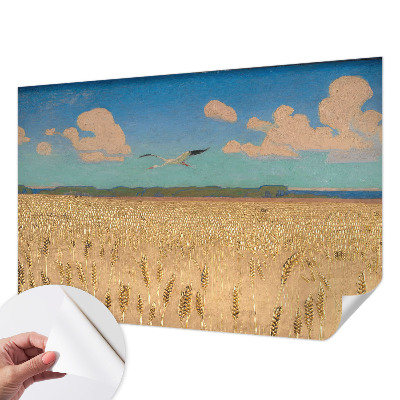 Fototapeta za otroško sobo z motivom pšeničnega polja