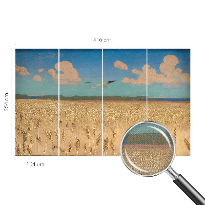 Fototapeta za otroško sobo z motivom pšeničnega polja