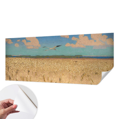 Fototapeta za otroško sobo z motivom pšeničnega polja