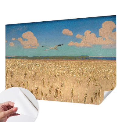 Fototapeta za otroško sobo z motivom pšeničnega polja
