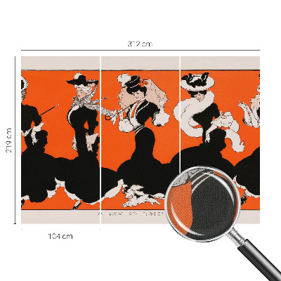 Samolepilna fototapeta za spalnico Ženske obleke