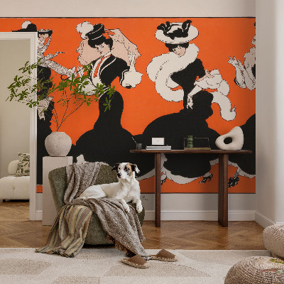 Samolepilna fototapeta za spalnico Ženske obleke