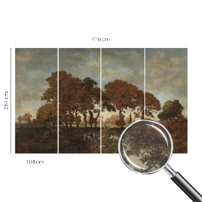 Samolepilna fototapeta za dnevno sobo z idilično pokrajino