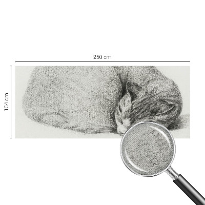 3D fototapeta s tiskom zvite mačke