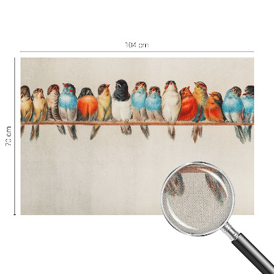 Fototapeta za otroško sobo z motivom ptic na veji