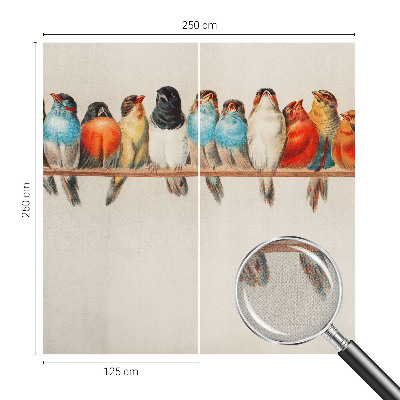 Fototapeta za otroško sobo z motivom ptic na veji
