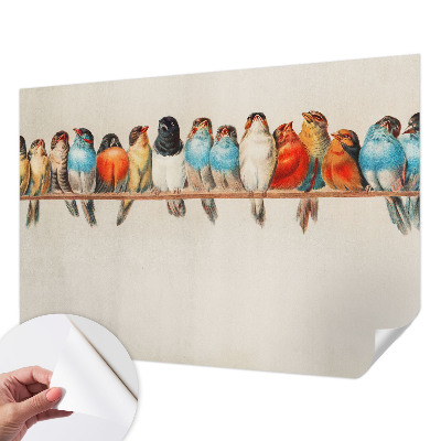 Fototapeta za otroško sobo z motivom ptic na veji