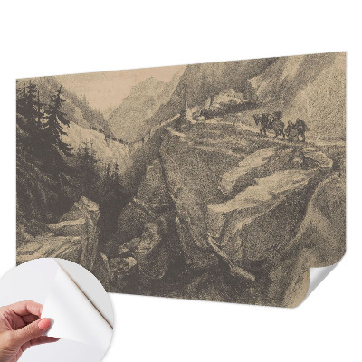 Samolepilna fototapeta s pogledom na slikovite gore