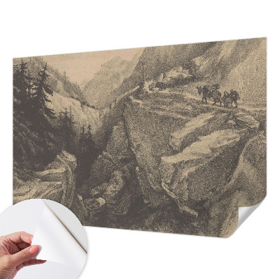 Samolepilna fototapeta s pogledom na slikovite gore