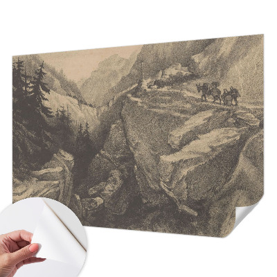 Samolepilna fototapeta s pogledom na slikovite gore