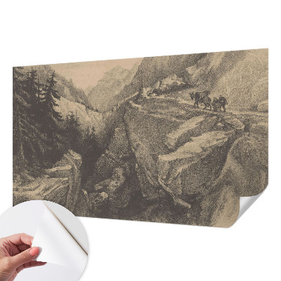 Samolepilna fototapeta s pogledom na slikovite gore