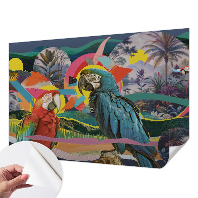 Samolepilna fototapeta za dnevno sobo Eksotične ptice