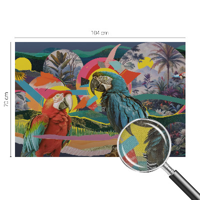 Samolepilna fototapeta za dnevno sobo z motivom eksotičnih ptic
