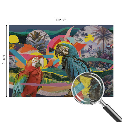 Samolepilna fototapeta za dnevno sobo z motivom eksotičnih ptic