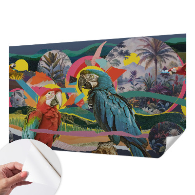 Samolepilna fototapeta za dnevno sobo Eksotične ptice