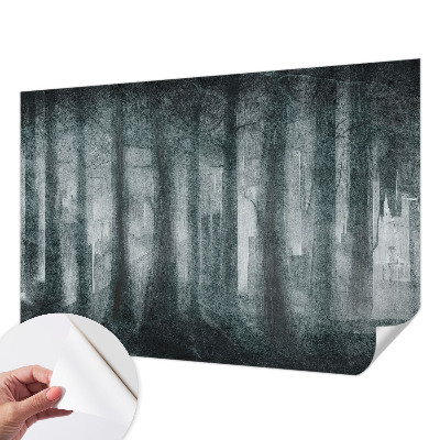 Samolepilna fototapeta za spalnico s s motivom skrivnostnega gozda