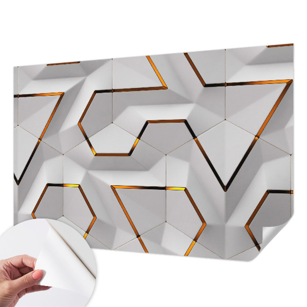 3D fototapeta s sodobnim geometrijskim vzorcem